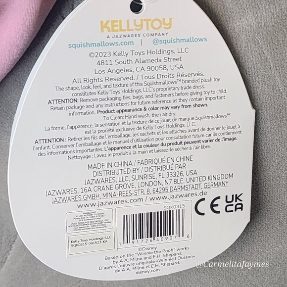 EEYORE 🫏 Disney Winnie The Pooh Character Original Squishmallow - Kelly Toy NWT - Picture 7 of 8